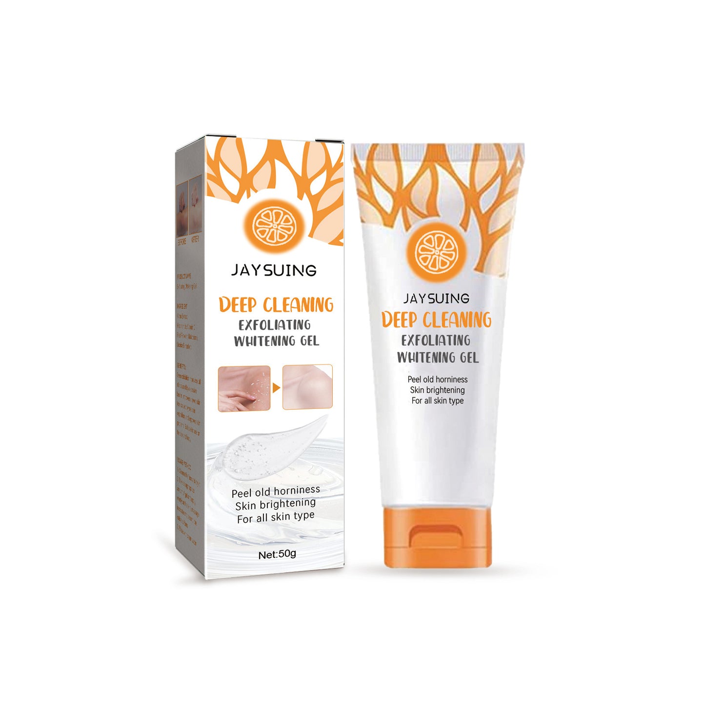 Jaysuing Deep Cleaning Exfoliating Whitening Gel packaging on a white background